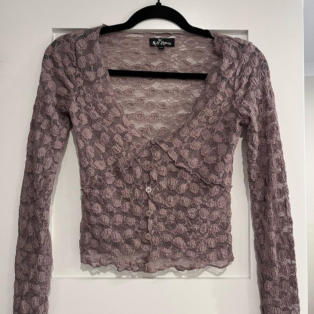 Stretchy light purple Meshed top